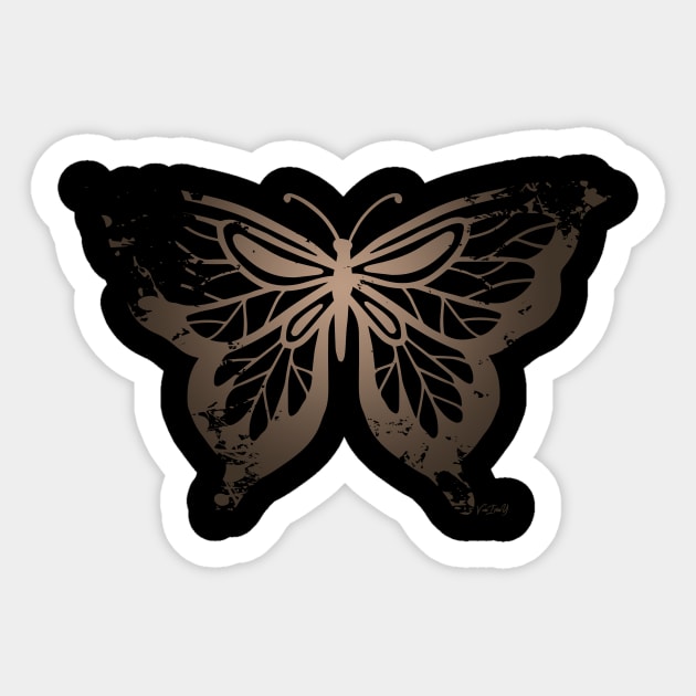 BUTTERFLY gold, Logo Sticker by VanIvony